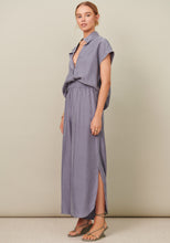 Load image into Gallery viewer, Cupro Curved Split Pant Blue