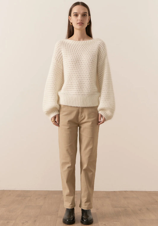 Pointelle Knit White