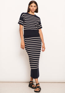 Ezra Skirt Ink/Pebble