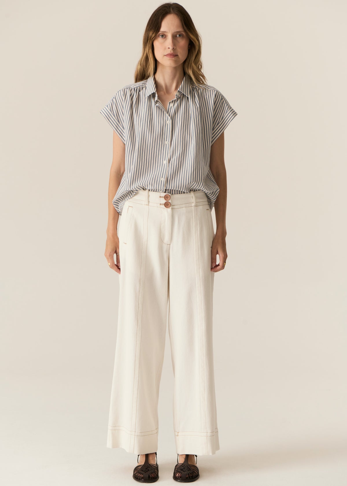 Carsen Full Length Pant Ecru