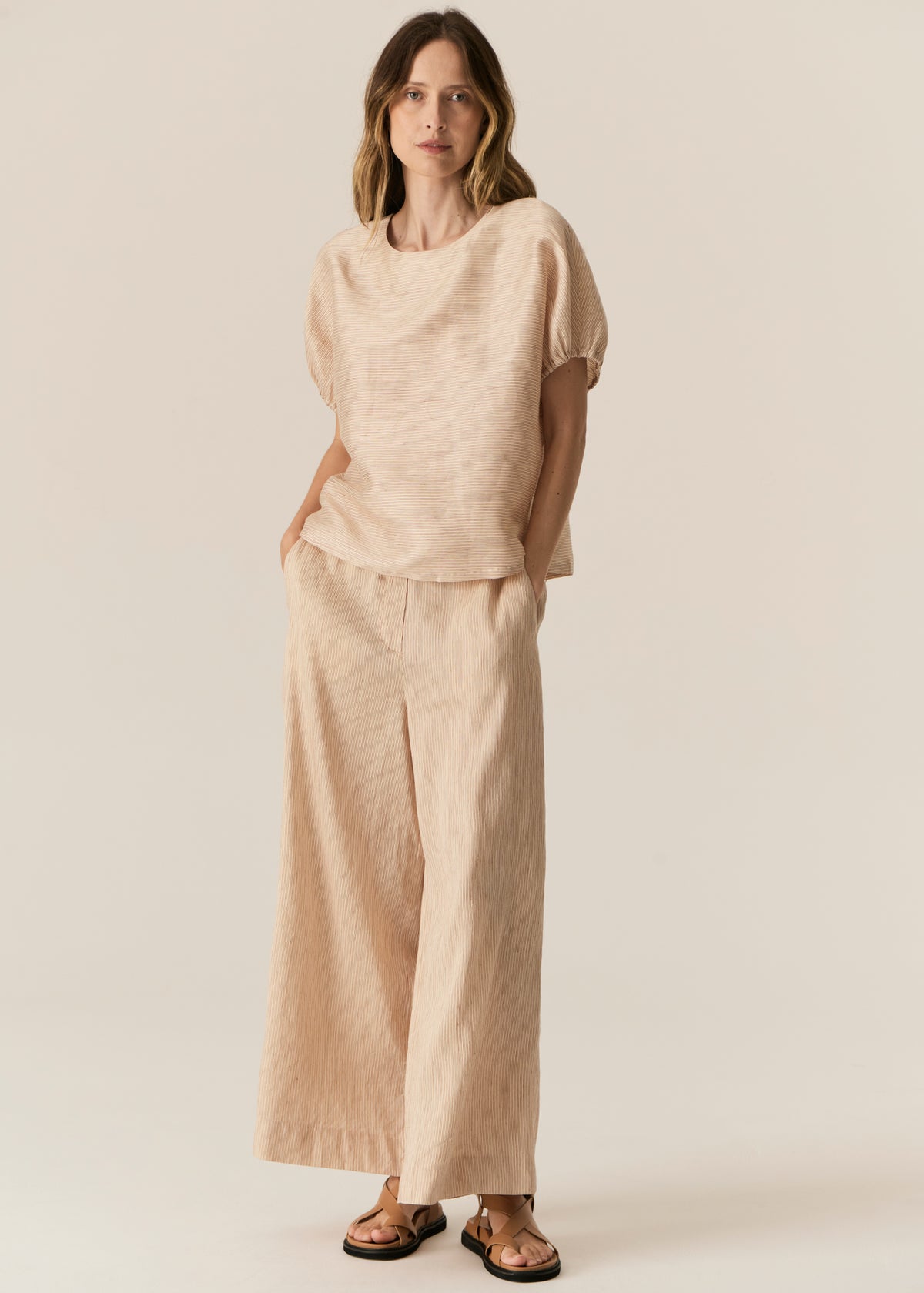 Stelle Pant Red/Natural Stripe