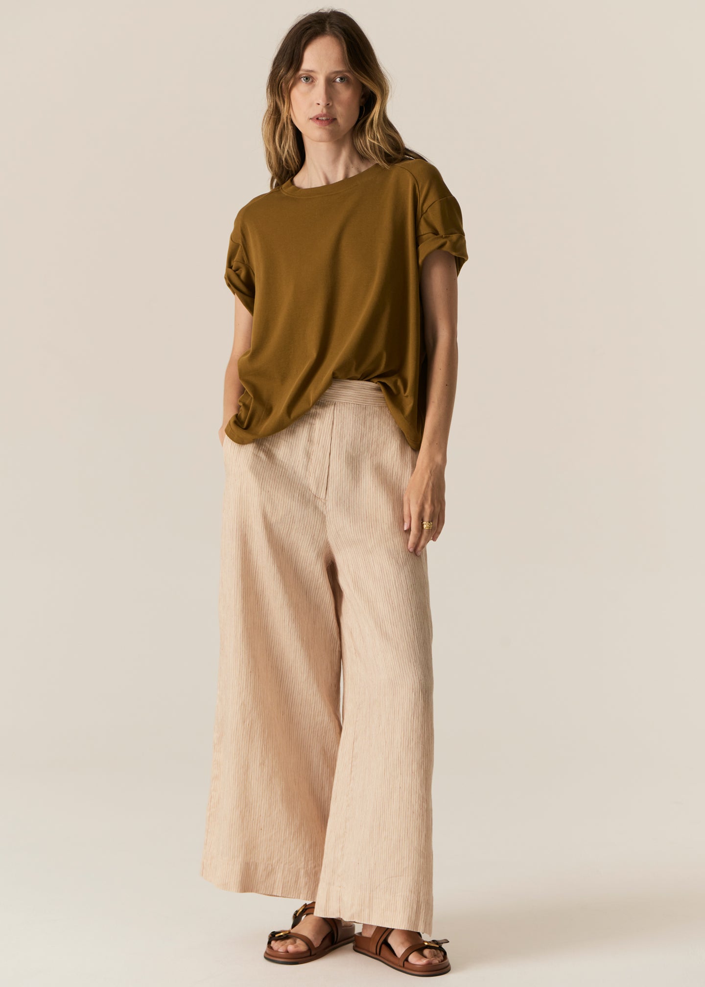 Stelle Pant Red/Natural Stripe