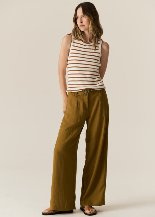 Luca Tank White/Camel