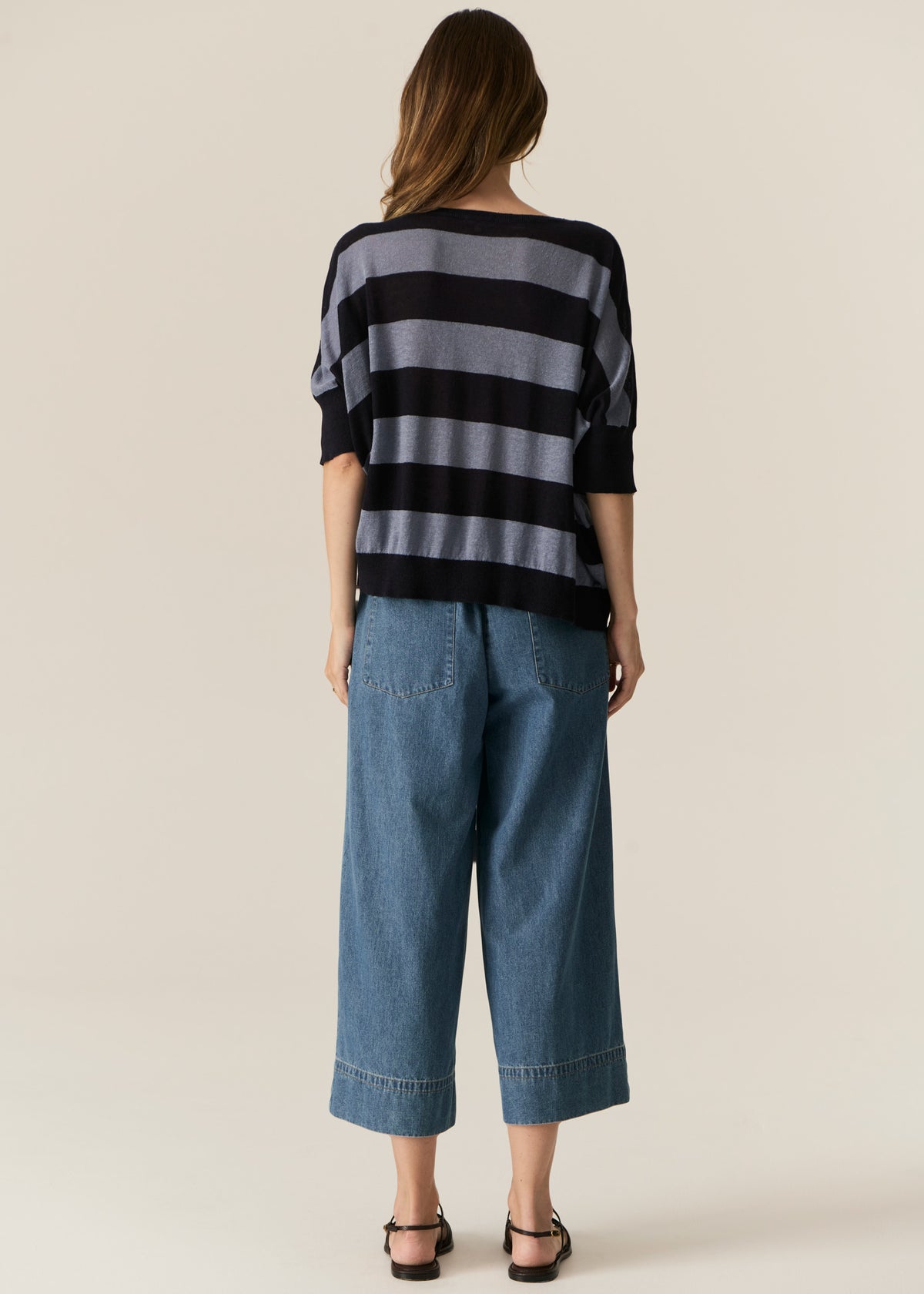 Milton Stripe Knit Ink/Blue