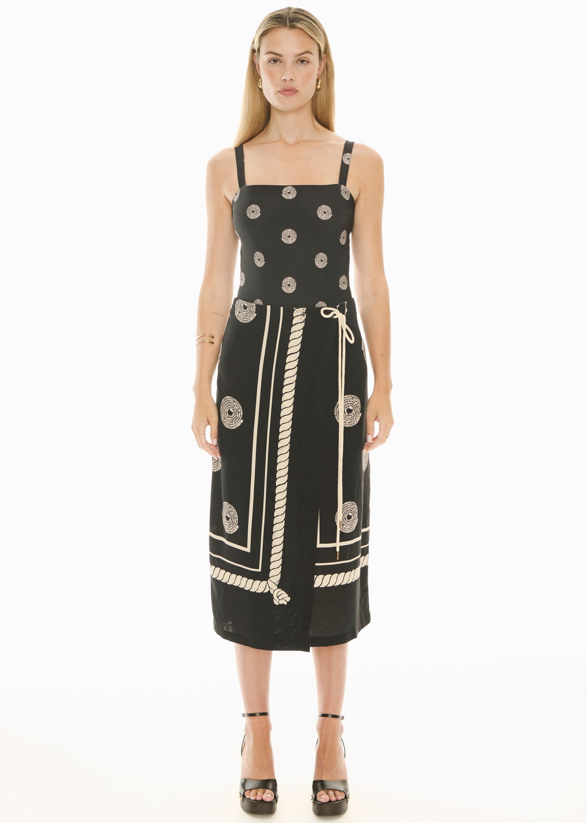 Tangle Wrap Skirt Black/Pebble