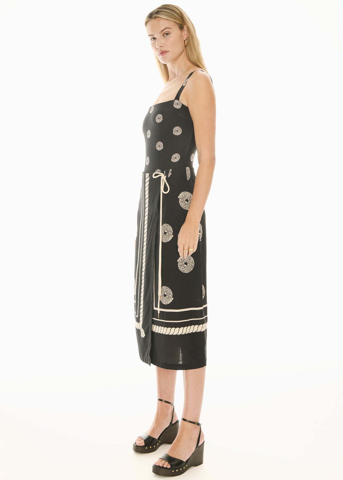 Tangle Wrap Skirt Black/Pebble