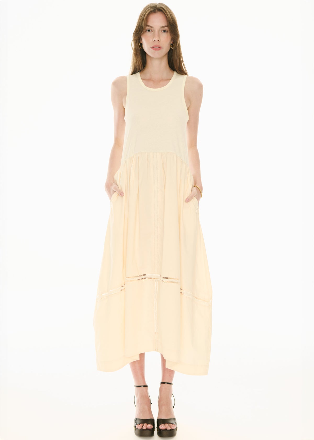Orlo Lace Tank Dress Ivory