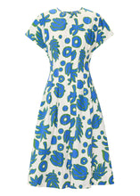 Load image into Gallery viewer, Jaine Tucked Dress Donut Palm