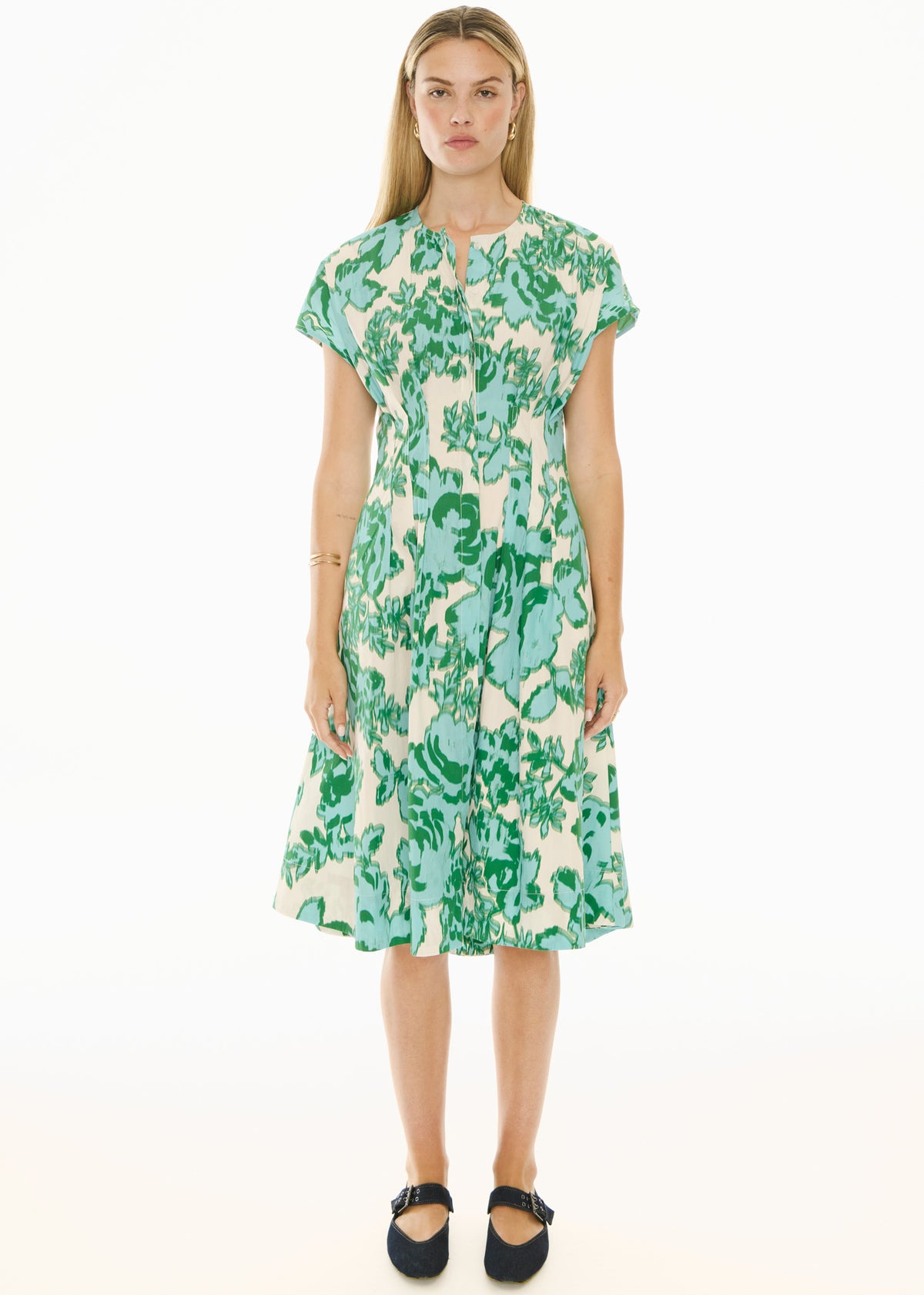 Jaine tucked Dress Static Floral
