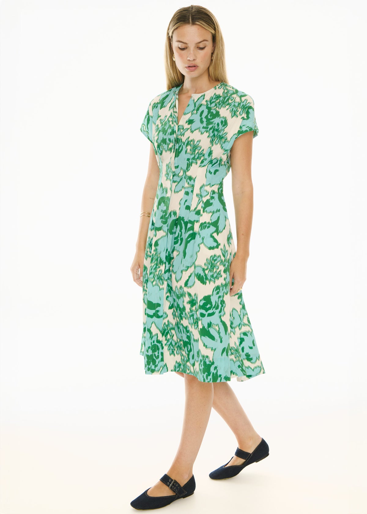 Jaine tucked Dress Static Floral