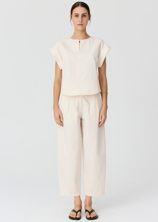 Alma Barrel Pant Pebble