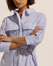 Load image into Gallery viewer, pinpoint dress - ocean stripe