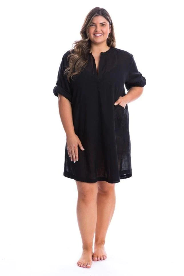 COTTON OVER SHIRT BLACK