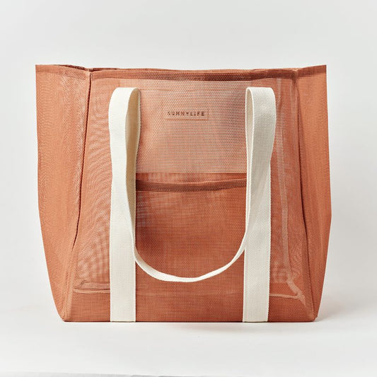 Mesh Beach Bag Tierra Clay