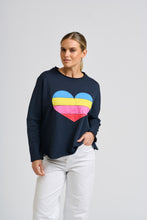 Load image into Gallery viewer, Amore Raw Sweatshirt - Navy / Heart