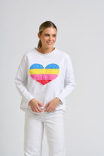 Load image into Gallery viewer, Amore Raw Sweatshirt - White / Heart