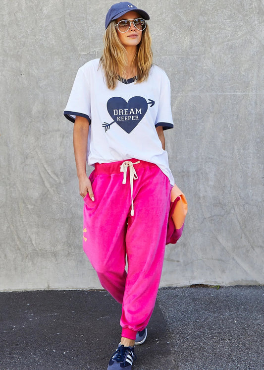 Ringer Tee - White/Navy