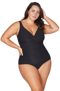 Hues Delacroix Multi Cup One Piece Swimsuit - Black