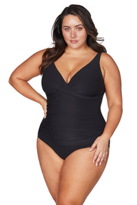 Hues Delacroix Multi Cup One Piece Swimsuit - Black