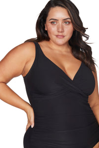 Hues Delacroix Multi Cup One Piece Swimsuit - Black