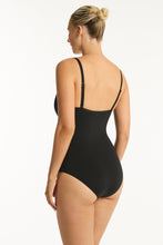 Load image into Gallery viewer, Scalloped Dd/E Bralette One Piece Black