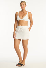 Load image into Gallery viewer, Tidal Linen Beachcomber Skirt White
