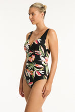 Load image into Gallery viewer, Sundown Cross Front Multifit One Piece Black