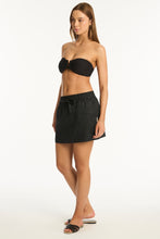 Load image into Gallery viewer, Tidal Linen Beachcomber Skirt Black