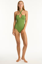 Load image into Gallery viewer, Nouveau Halter Bandeau One Piece Fern