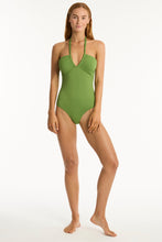 Load image into Gallery viewer, Nouveau Halter Bandeau One Piece Fern