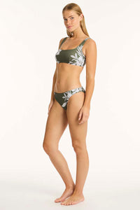 Aloha Low Square Neck Bra - Khaki