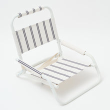Load image into Gallery viewer, Beach Chair Charcoal Stripe