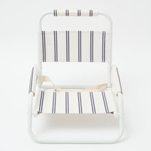 Load image into Gallery viewer, Beach Chair Charcoal Stripe