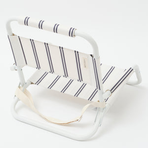 Beach Chair Charcoal Stripe
