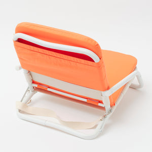 Cushioned Beach Chair Canvas Melon