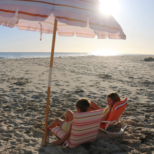 Cushioned Beach Chair Canvas Melon