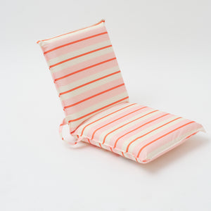 Folding Seat Summer Stripe Strawberry Sorbet