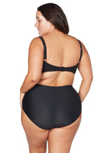 Load image into Gallery viewer, Hues Raphael High Waist Rouched Swim Pant Black