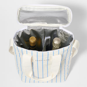 Drinks Cooler Bag Le Weekend Mid Blue-Cream