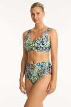 Load image into Gallery viewer, Wildflower  G Cup Cross Front Bra Top Sea