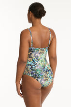 Load image into Gallery viewer, Wildflower Twist Front Dd/E Cup One Piece Sea