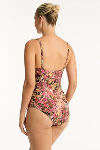 Wildflower Cross Front Multifit One Piece Pink