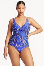 Load image into Gallery viewer, Carnivale&#39; Cross Front Multifit One Piece Cobalt
