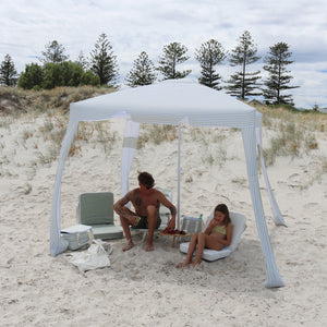Beach Cabana Sea Sage Stripe