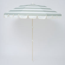 Load image into Gallery viewer, Compact Beach Umbrella Sea Sage Stripe