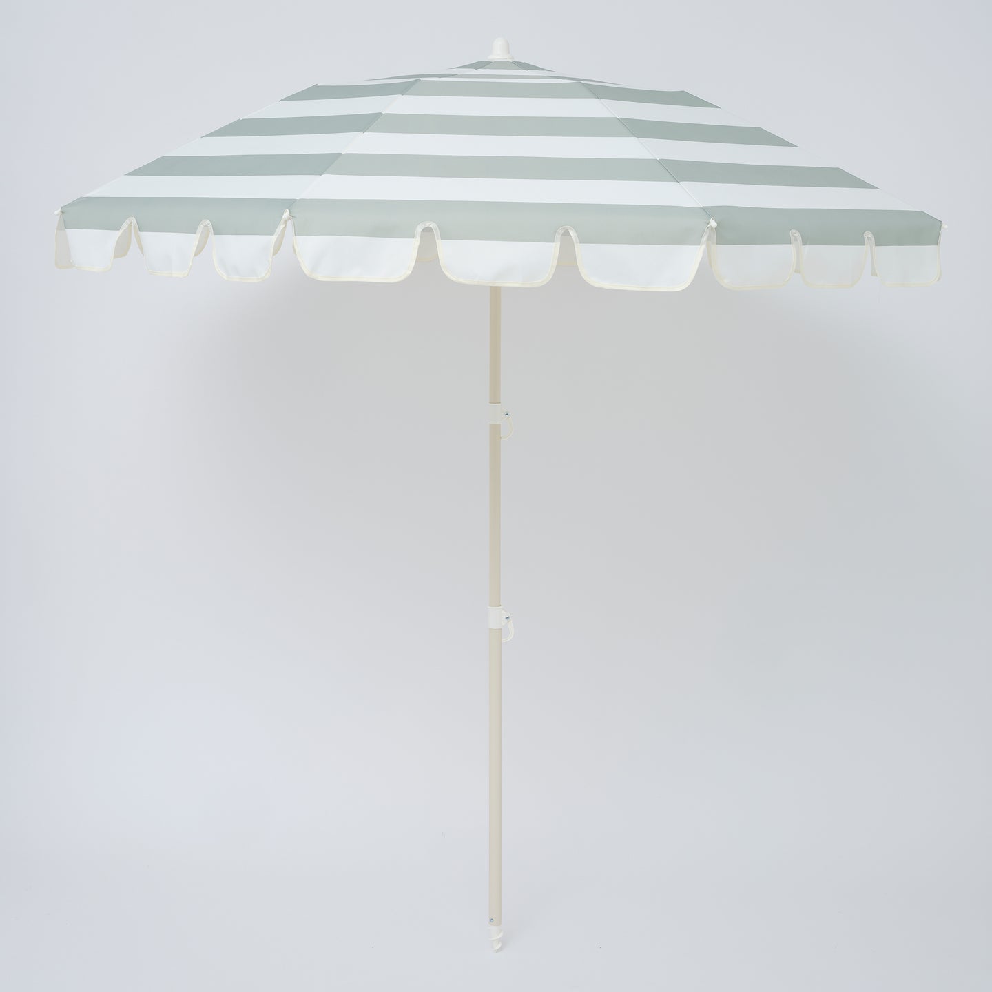 Compact Beach Umbrella Sea Sage Stripe