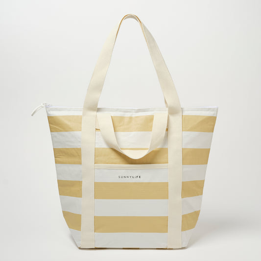 Light Cooler Tote Butternut Stripe