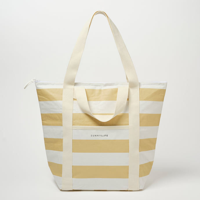 Light Cooler Tote Butternut Stripe