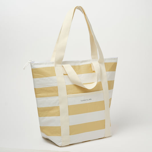 Light Cooler Tote Butternut Stripe