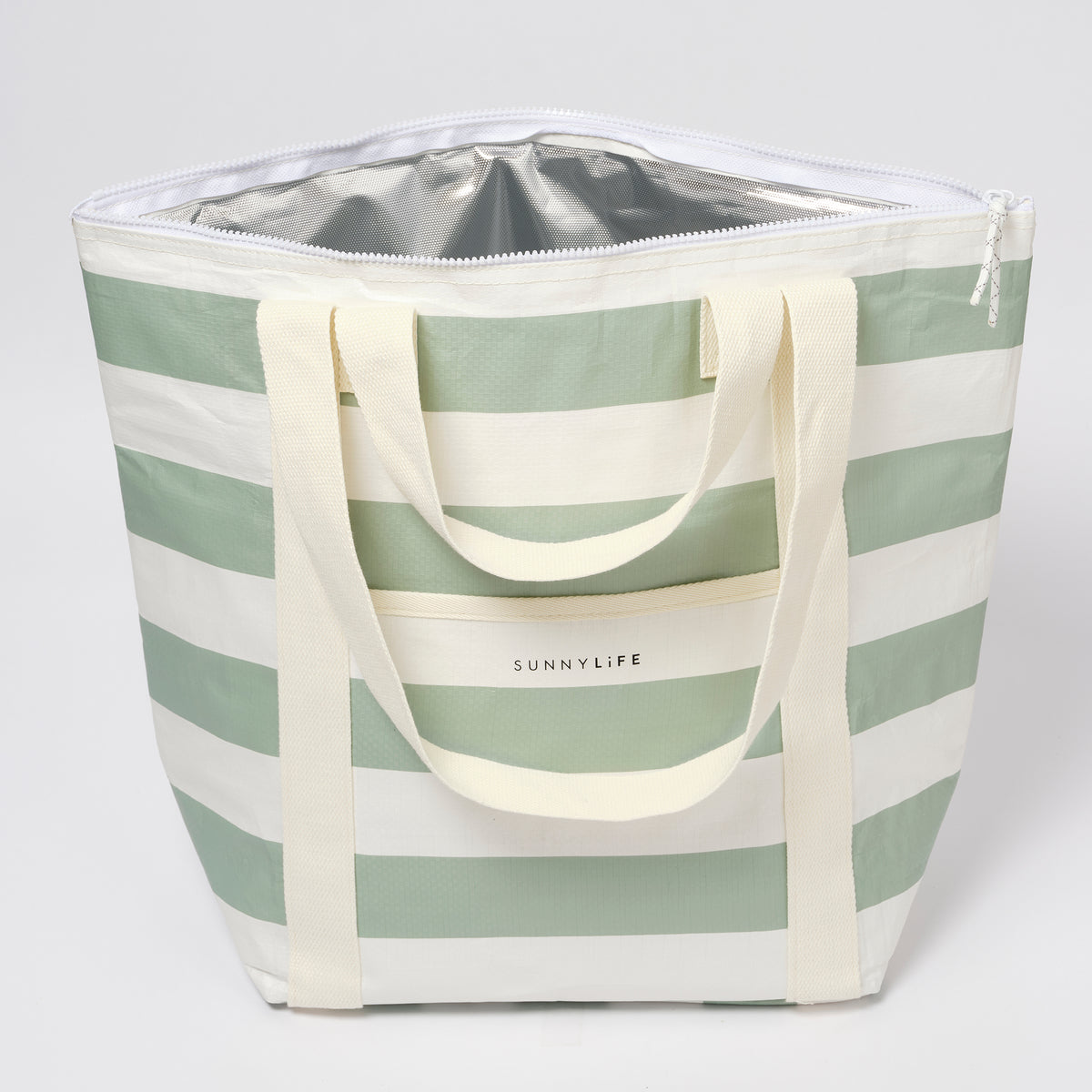 Light Cooler Tote La Palma Sage Stripe